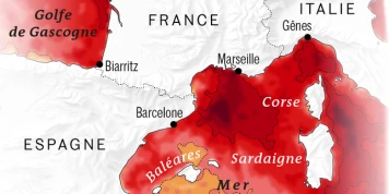 Les eaux du golfe de Gascogne et de la Méditerranée à nouveau en surchauffe : « C’est le parfait miroir de ce qui se passe dans l’atmosphère »