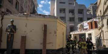 VIDEO « Nous avons perdu 40 % des pièces qui étaient exposées au musée » : les images du Musée de Tchernobyl de Kiev, détruit par les frappes russes