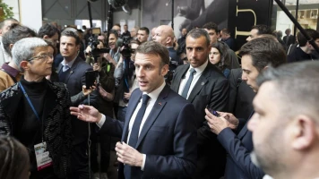 Entretien du Président avec le Figaro et les syndicats au Parc des expositions