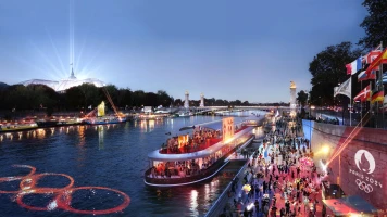 Préparations discrètes pour la cérémonie d'ouverture des Jeux Olympiques Paris 2024