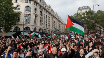 Manifestations à Paris en soutien à Gaza après bombardements israéliens
