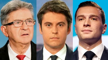Discussion politique clé entre Attal, Bardella et Mélenchon le 24 juin