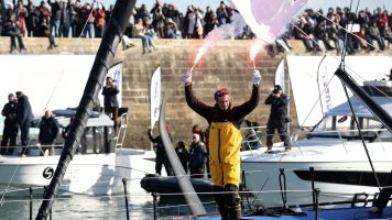 Un skippeur de 40 ans termine la course au large des Sables d'Olonne en moins de 65 jours