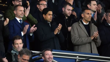 Nasser Al-Khelaïfi exulte après la victoire du PSG contre Manchester City en Ligue des champions