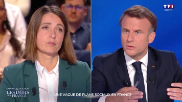 Débat TF1 : Emmanuel Macron et Sophie Binet sur la réforme des retraites