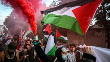 Manifestations pro-palestiniennes à Bâle lors de l'Eurovision 2025