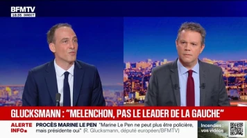 "Jean-Luc Mélenchon n'est pas et ne sera pas le leader de la gauche française", affirme Raphaël Glucksmann