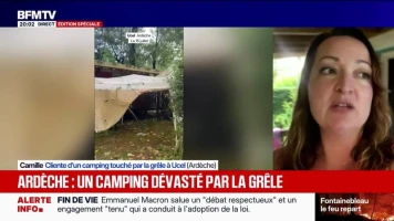 Ardèche: un orage de grêle a complètement dévasté ce camping situé à Ucel
